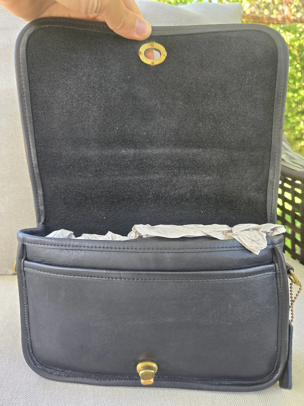 Vintage Coach Penny Pocket Purse 9755 Navy - Picture 5 of 11